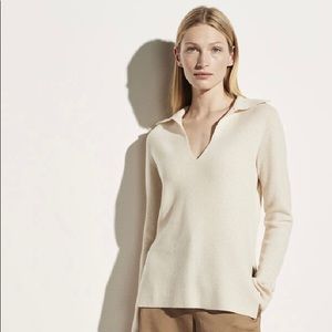 NWT Vince Wool-Cashmere Fitted Polo | Size M